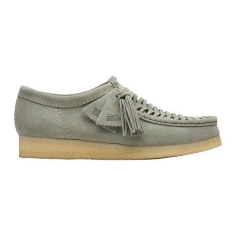 CLARKS WALLABEE WEAVE SUÈDE GRIJSGROEN