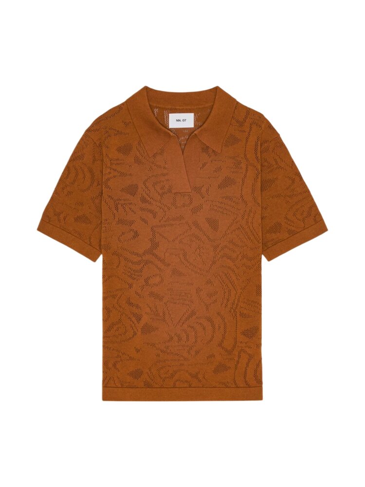 NN07 NN.07 RYAN JACQUARD POLO CARAMEL NN07 NN.07 RYAN JACQUARD POLO CARAMEL