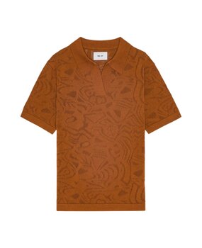 NN07 NN.07 RYAN JACQUARD POLO CARAMEL