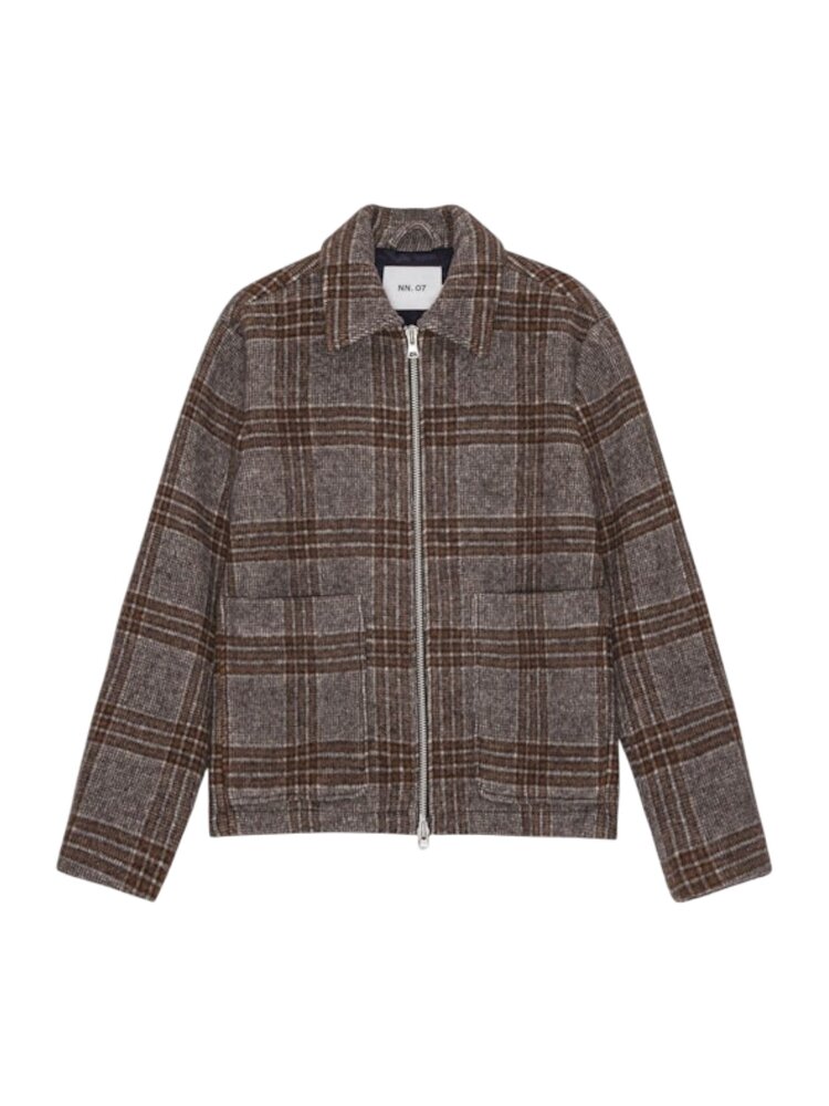 NN07 NN.07 DEAN CHECKERED JACKET BRUIN