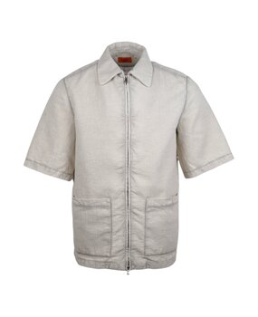 BARENA VENEZIA PIOMBER CRESPON OVERSHIRT PERLA BARENA VENEZIA PIOMBER CRESPON OVERSHIRT PERLA