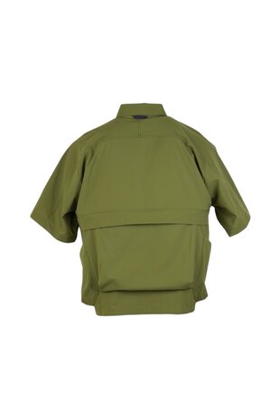 Poliquant POLIQUANT MULTI-POCKET SHORT SLEEVE SHIRT GROEN