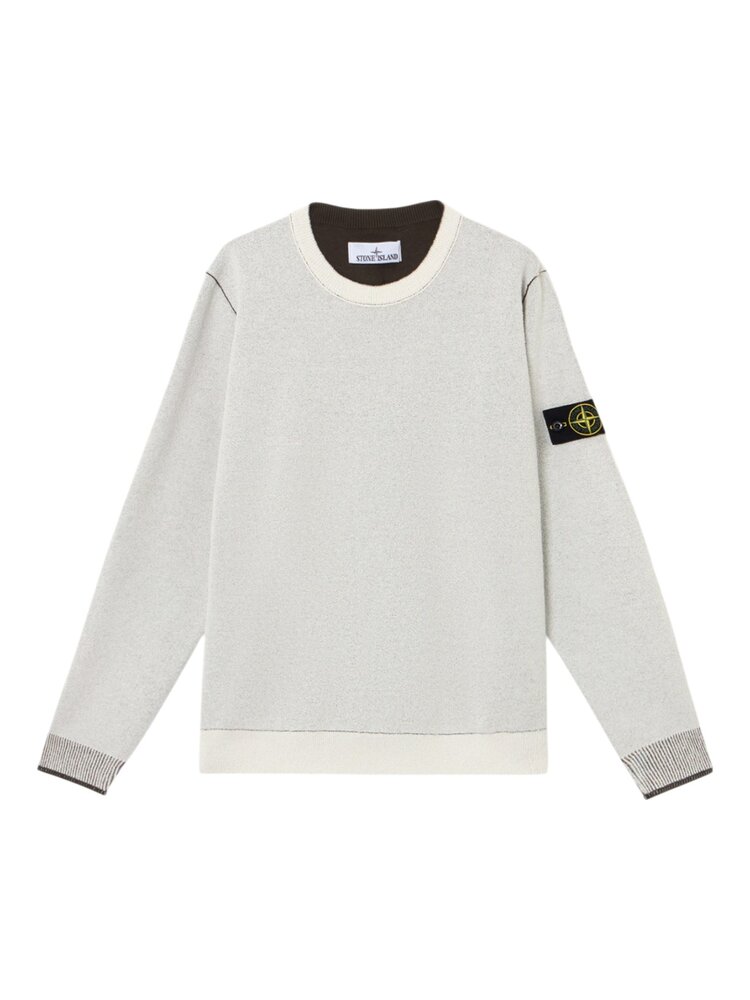 Stone Island STONE ISLAND DOUBLE FACE PULLOVER CREME