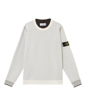 STONE ISLAND DOUBLE FACE PULLOVER CREME STONE ISLAND DOUBLE FACE PULLOVER CREME