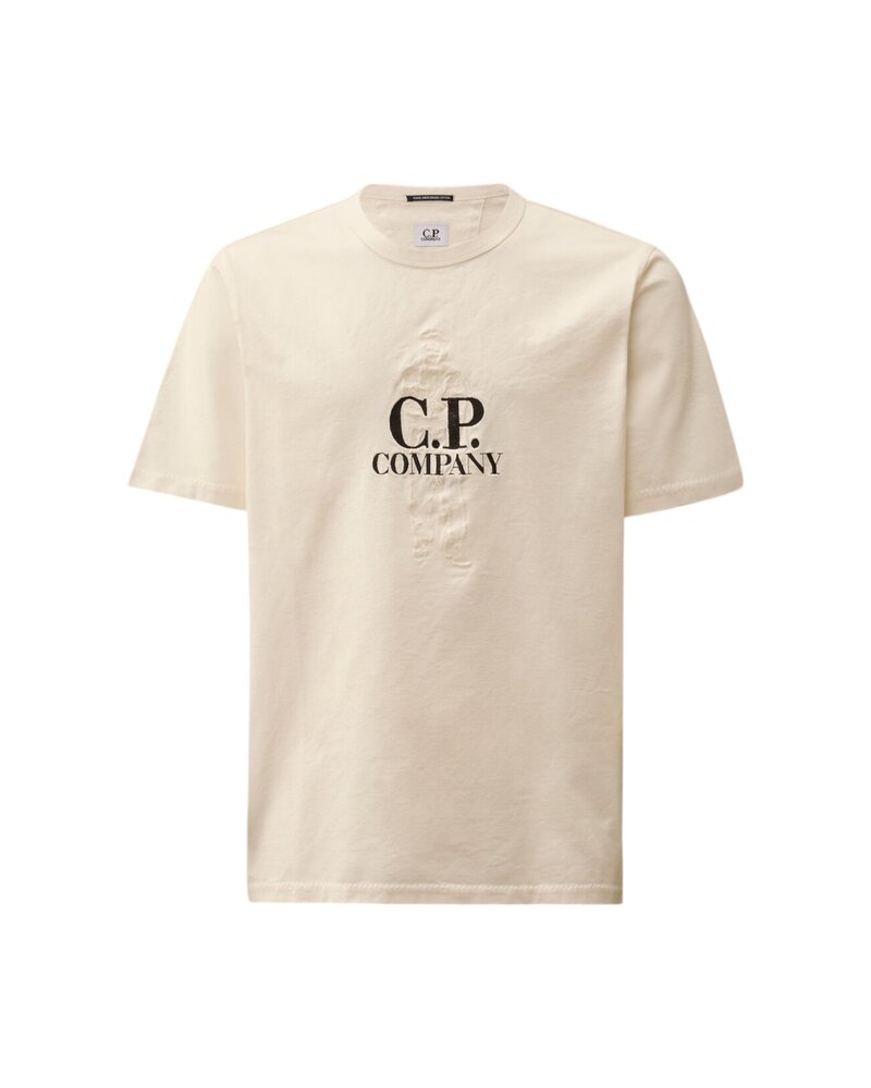 C.P. COMPANY 30/2 MERCERIZED JERSEY TWISTED BRITISH SAILOR T-SHIRT WIT C.P. COMPANY 30/2 MERCERIZED JERSEY TWISTED BRITISH SAILOR T-SHIRT WIT