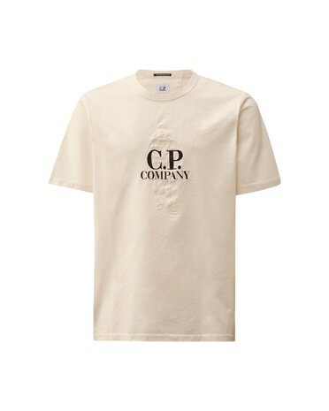 C.P. COMPANY 30/2 MERCERIZED JERSEY TWISTED BRITISH SAILOR T-SHIRT WIT C.P. COMPANY 30/2 MERCERIZED JERSEY TWISTED BRITISH SAILOR T-SHIRT WIT