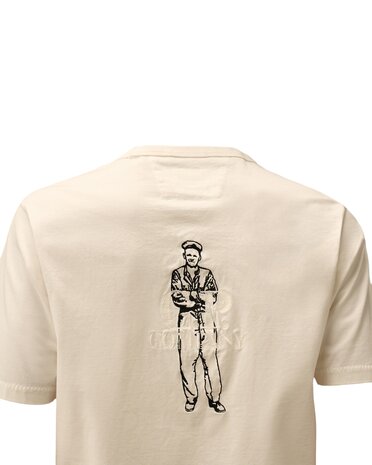 C.P. Company C.P. COMPANY 30/2 MERCERIZED JERSEY TWISTED BRITISH SAILOR T-SHIRT WIT