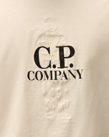 C.P. Company C.P. COMPANY 30/2 MERCERIZED JERSEY TWISTED BRITISH SAILOR T-SHIRT WIT
