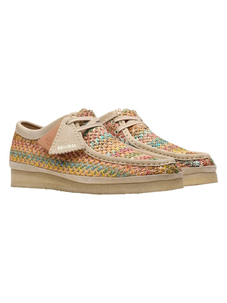 CLARKS WALLABEE RAFFIA MULTICOLOUR