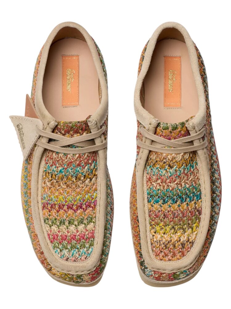 CLARKS WALLABEE RAFFIA MULTICOLOUR