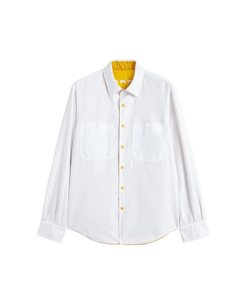 ASPESI WATER-REPELLENT RECYCLED NYLON REVERSIBLE OVERSHIRT GEEL ASPESI WATER-REPELLENT RECYCLED NYLON REVERSIBLE OVERSHIRT GEEL