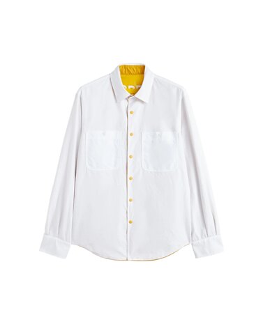 ASPESI WATER-REPELLENT RECYCLED NYLON REVERSIBLE OVERSHIRT GEEL ASPESI WATER-REPELLENT RECYCLED NYLON REVERSIBLE OVERSHIRT GEEL