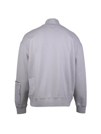TEN C FELPA POLO SWEATER GRIJS TEN C FELPA POLO SWEATER GRIJS