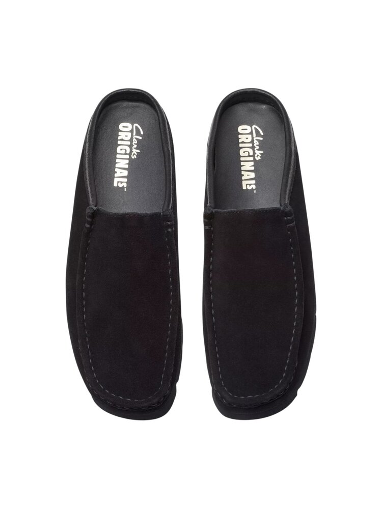 CLARKS WALLABEE SLIP ON ZWART CLARKS WALLABEE SLIP ON ZWART