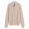 ASPESI COTTON JUMPER WITH STAND-UP COLLAR SAND ASPESI COTTON JUMPER WITH STAND-UP COLLAR SAND