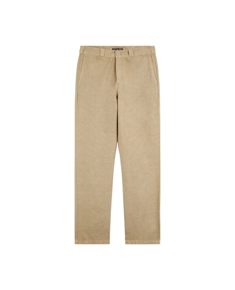 Aspesi ASPESI ADRIEN SLUB LINEN-BLEND BROEK SAND