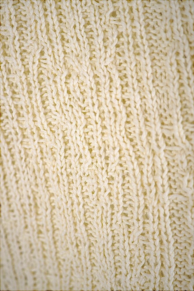 Aspesi ASPESI COTTON AND HEMP BLEND YARN POLO PULLOVER OFF-WHITE