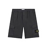 STONE ISLAND ORGANIC STRETCH COTTON SATIN SHORTS ANTRACIET STONE ISLAND ORGANIC STRETCH COTTON SATIN SHORTS ANTRACIET