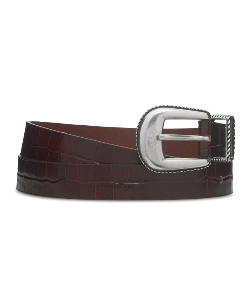 Drole De Monsieur DRÔLE DE MONSIEUR CROCODILE LEATHER RIEM BRUIN
