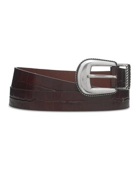Drole De Monsieur DRÔLE DE MONSIEUR CROCODILE LEATHER RIEM BRUIN