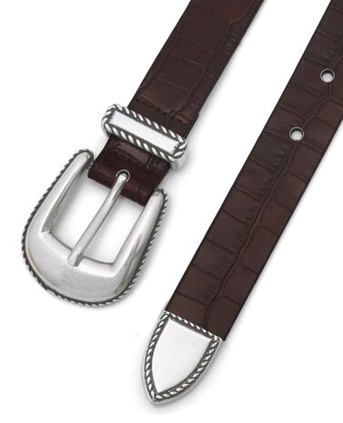 Drole De Monsieur DRÔLE DE MONSIEUR CROCODILE LEATHER RIEM BRUIN