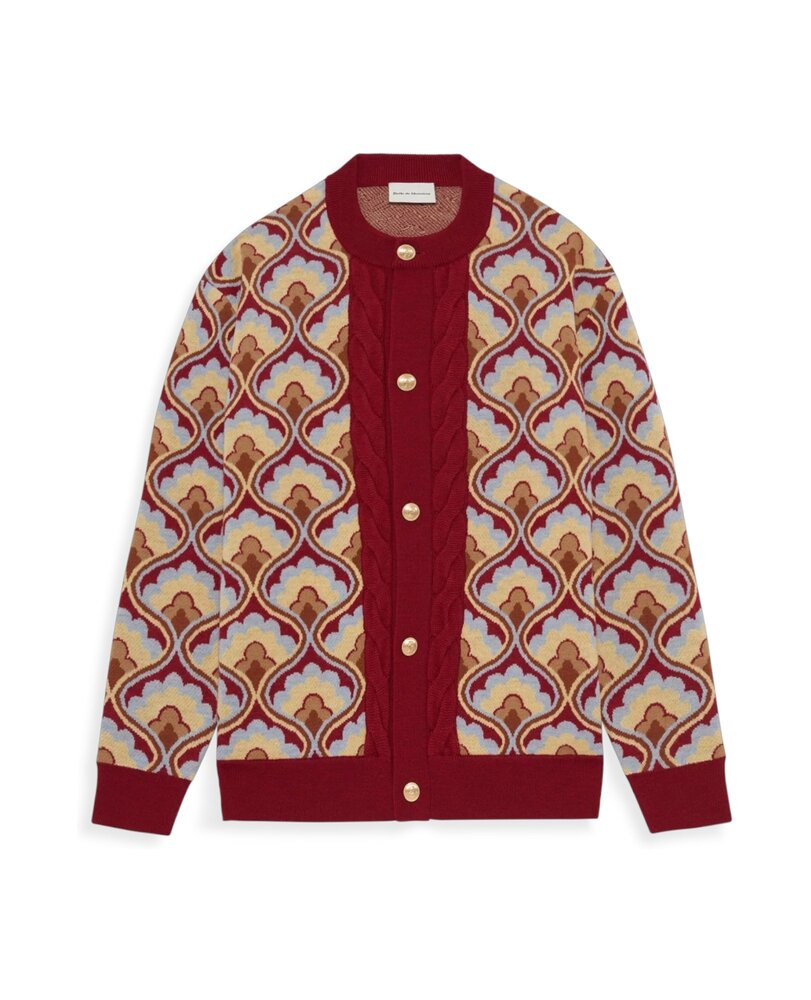 Drole De Monsieur DRÔLE DE MONSIEUR TAPISSERIE CARDIGAN ROOD