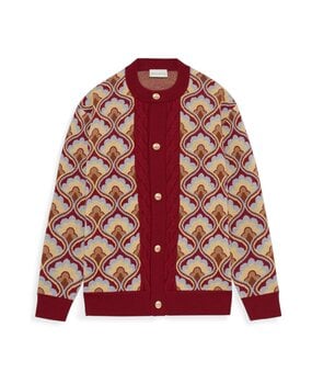 Drole De Monsieur DRÔLE DE MONSIEUR TAPISSERIE CARDIGAN ROOD