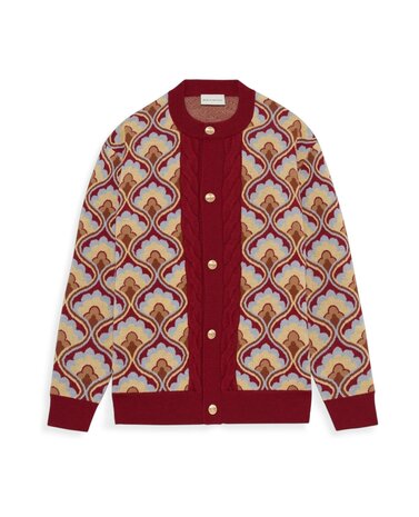 Drole De Monsieur DRÔLE DE MONSIEUR TAPISSERIE CARDIGAN ROOD