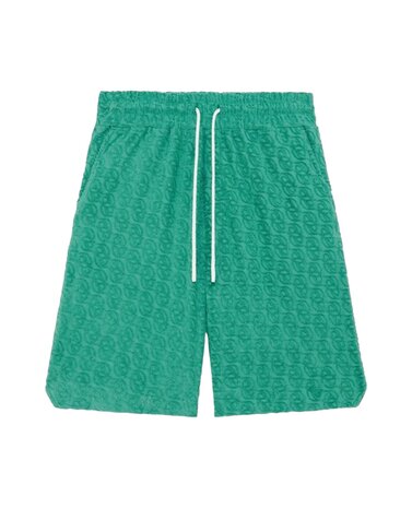 Drole De Monsieur DRÔLE DE MONSIEUR MONOGRAMME SHORTS GROEN