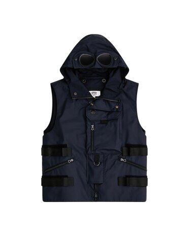 Commes des Garcons Junya Watanabe C.P. COMPANY X COMME DES GARÇONS JUNYA WATANABE BODYWARMER ZWART
