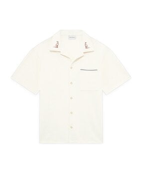 Drole De Monsieur DRÔLE DE MONSIEUR PIQUÉ SHORTSLEEVE SHIRT WIT