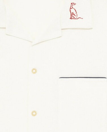 Drole De Monsieur DRÔLE DE MONSIEUR PIQUÉ SHORTSLEEVE SHIRT WIT