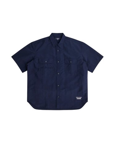 Comme des Garcons Homme COMME DES GARÇONS HOMME NYLON SHORT SLEEVE SHIRT MARINE
