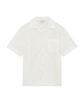 DRÔLE DE MONSIEUR TAPISSERIE SHORTSLEEVE SHIRT WIT DRÔLE DE MONSIEUR TAPISSERIE SHORTSLEEVE SHIRT WIT