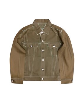 COMME DES GARÇONS SHIRT OVERPRINT TRUCKER JACK GROEN COMME DES GARÇONS SHIRT OVERPRINT TRUCKER JACK GROEN
