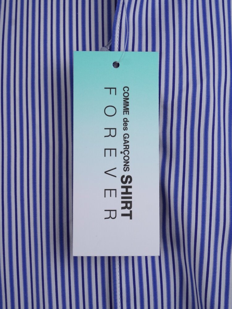 Comme des Garcons Shirt COMME DES GARÇONS SHIRT FOREVER STRIPE MIX BLAUW