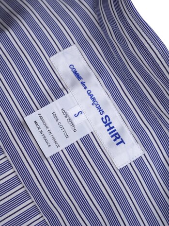 Comme des Garcons Shirt COMME DES GARÇONS SHIRT FOREVER STRIPE MIX BLAUW