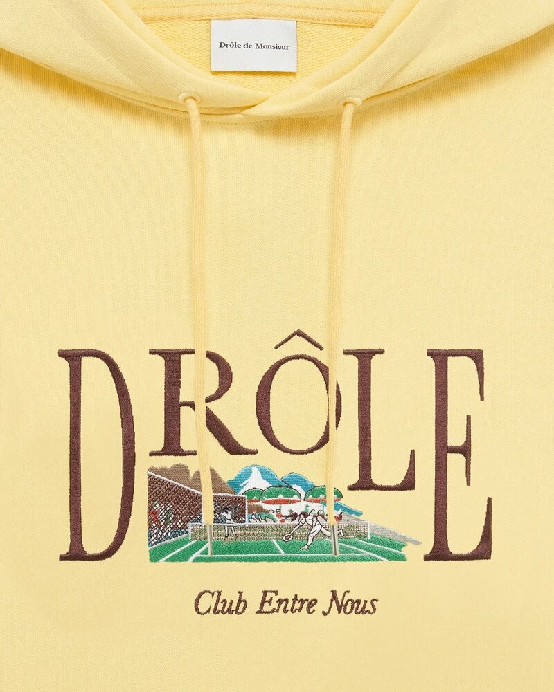 Drole De Monsieur DRÔLE DE MONSIEUR TENNIS HOODIE GEEL