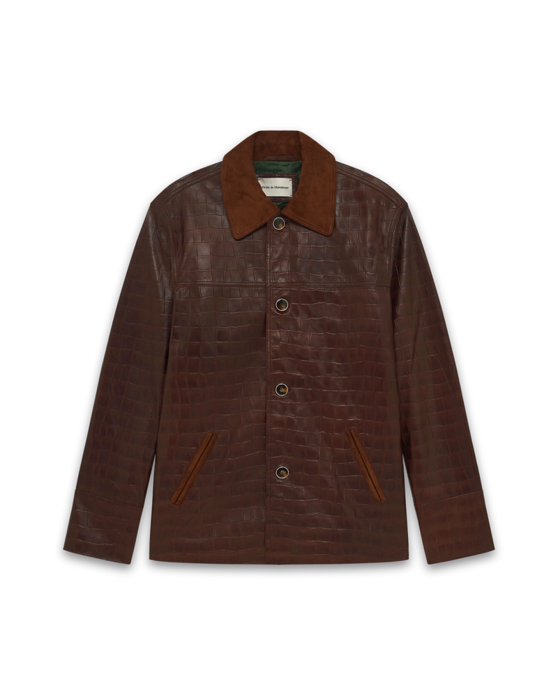 Drole De Monsieur DRÔLE DE MONSIEUR CROCO LEATHER JACK BRUIN