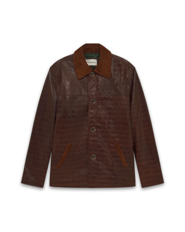 Drole De Monsieur DRÔLE DE MONSIEUR CROCO LEATHER JACK BRUIN