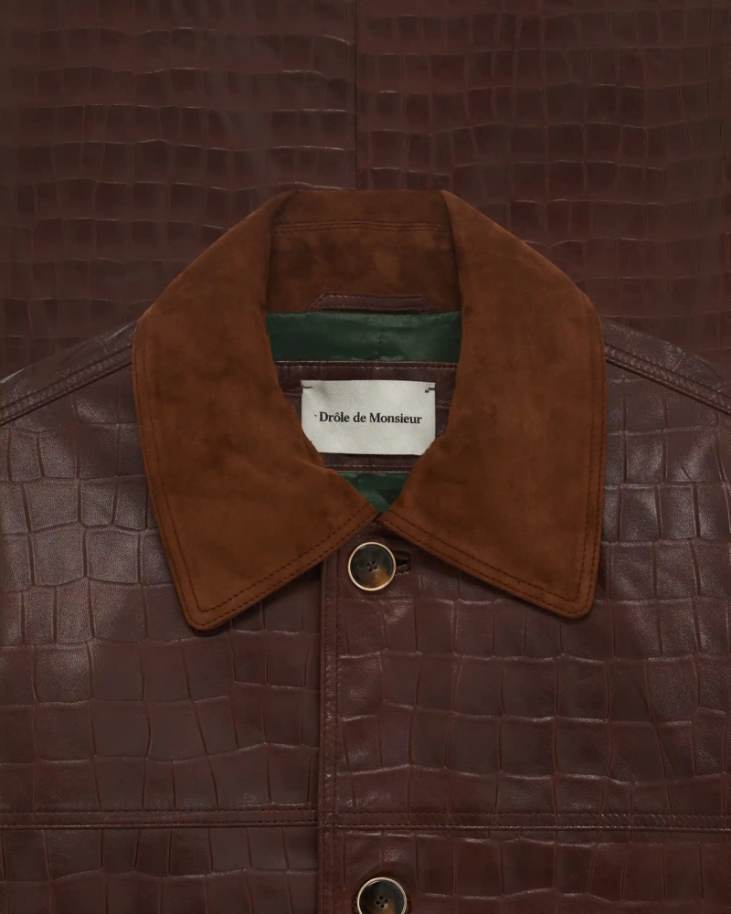 Drole De Monsieur DRÔLE DE MONSIEUR CROCO LEATHER JACK BRUIN