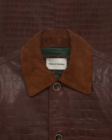 Drole De Monsieur DRÔLE DE MONSIEUR CROCO LEATHER JACK BRUIN