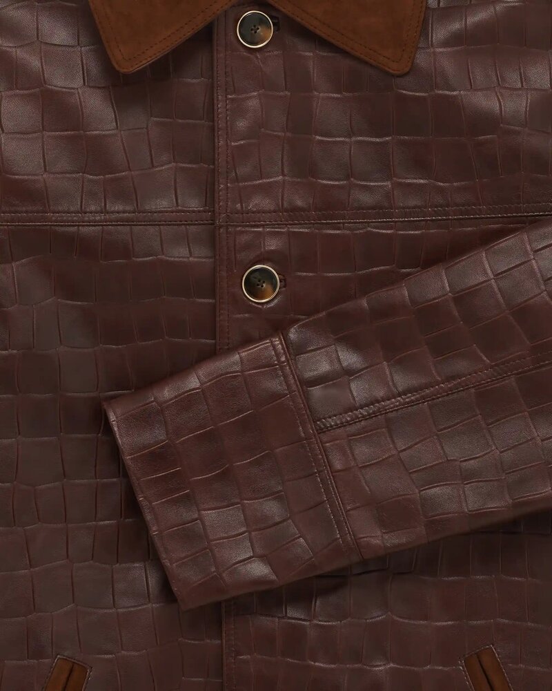 Drole De Monsieur DRÔLE DE MONSIEUR CROCO LEATHER JACK BRUIN