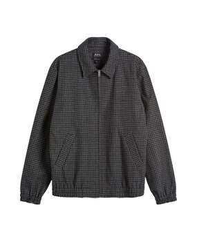 A.P.C. PARIS GILBERT HOUNDSTOOTH CHECK WOOL JACK ANTRACIET A.P.C. PARIS GILBERT HOUNDSTOOTH CHECK WOOL JACK ANTRACIET