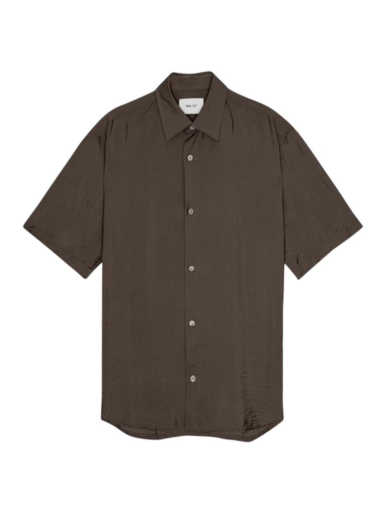 NN.07 FREDDY BLEND SHORTSLEEVE SHIRT BRUIN