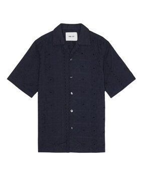 NN.07 JULIO EMROIDERY SHORTSLEEVE SHIRT MARINE NN.07 JULIO EMROIDERY SHORTSLEEVE SHIRT MARINE