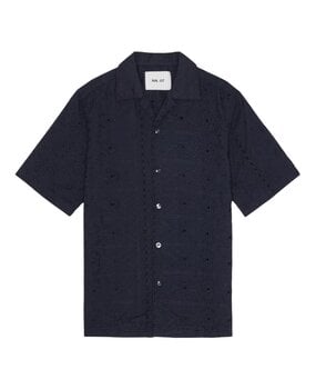NN07 NN.07 JULIO EMROIDERY SHORTSLEEVE SHIRT MARINE