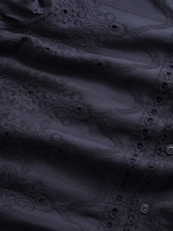 NN.07 JULIO EMROIDERY SHORTSLEEVE SHIRT MARINE