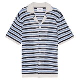 NN.07 HENRY KNITTED SHORTSLEEVE SHIRT BLAUW