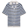 NN.07 HENRY KNITTED SHORTSLEEVE SHIRT BLAUW NN.07 HENRY KNITTED SHORTSLEEVE SHIRT BLAUW